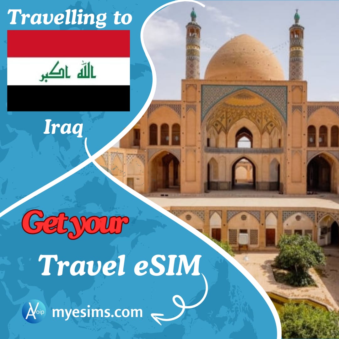 Iraq eSIM. Travel Mobile Data Roaming Internet eSIM 4G