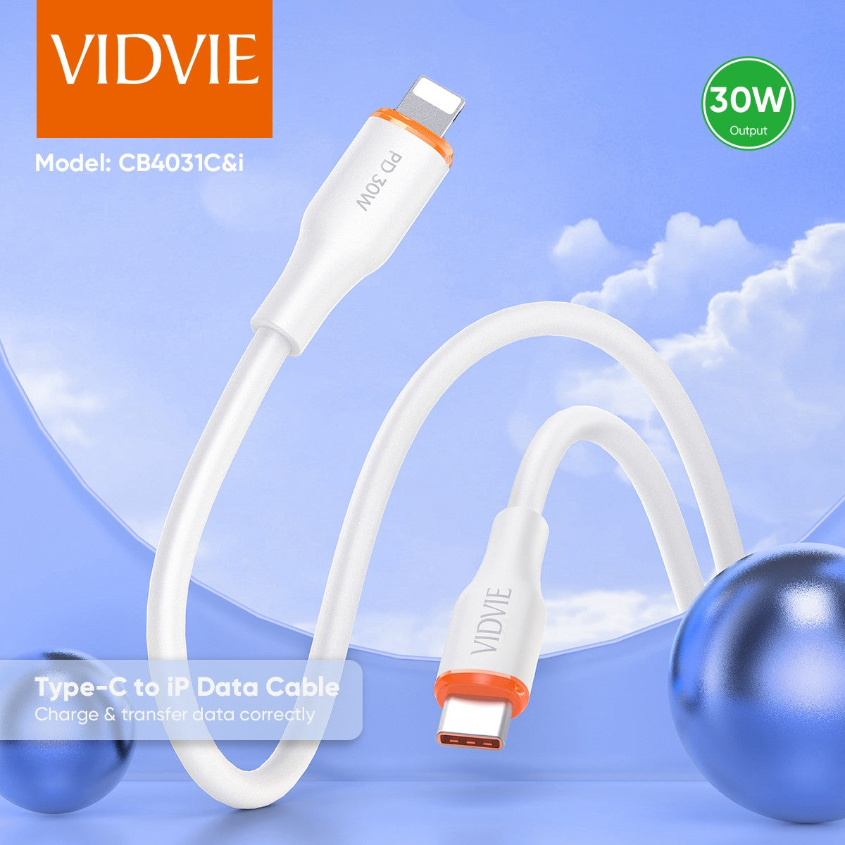 VIDVIE Type-C to Lightning Data Cable