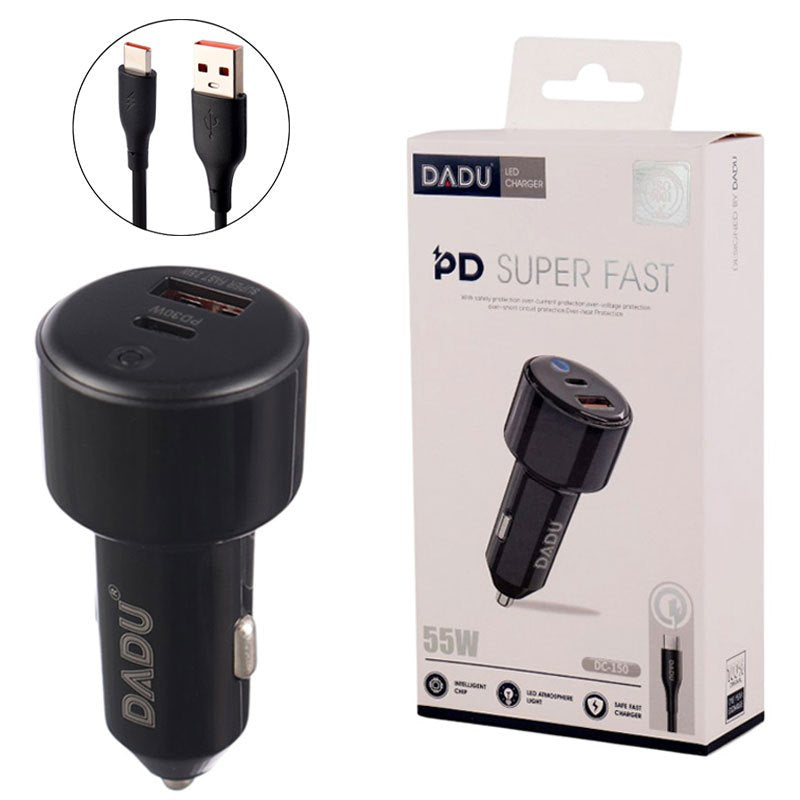 Dadu DC-150 QC PD 30W Car Charger With Type-C Cable DC-150