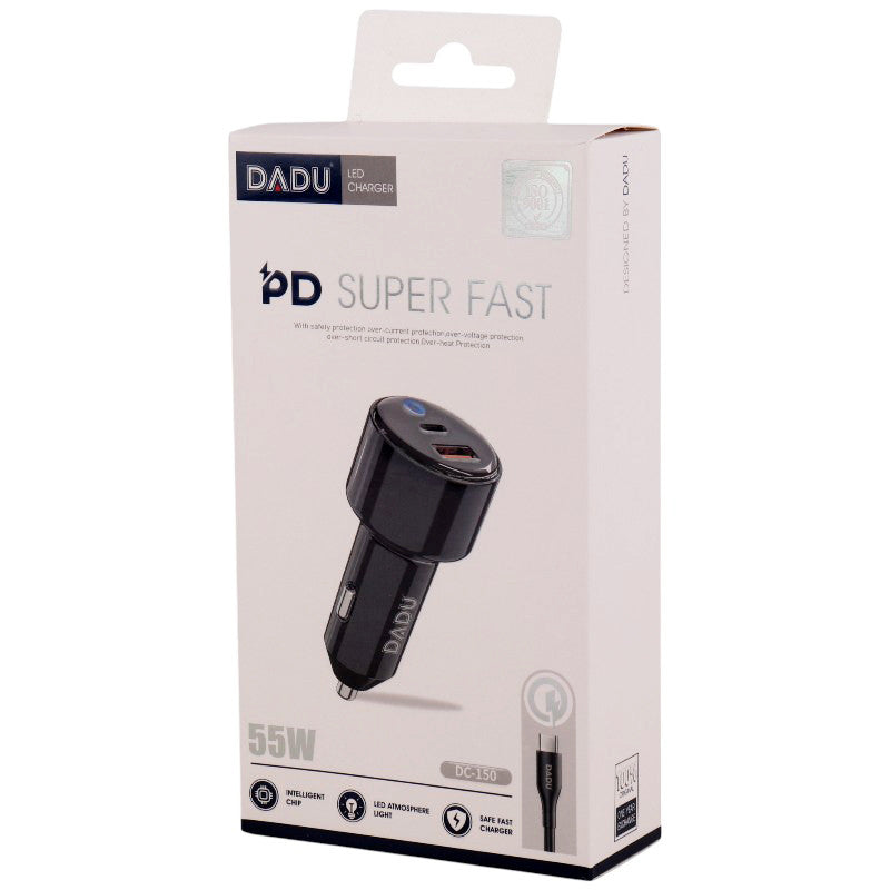 Dadu DC-150 QC PD 30W Car Charger With Type-C Cable DC-150