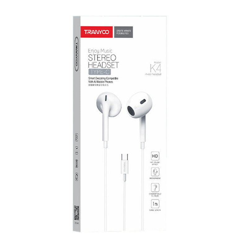 TRANYOO Type C In ear Earphone Model K4