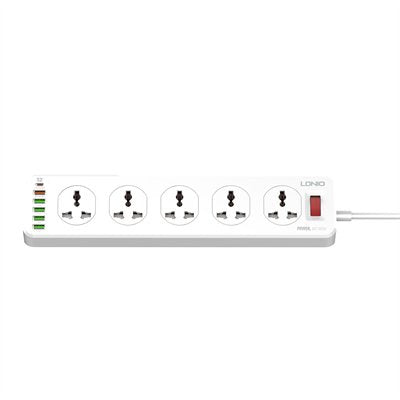 LDNIO SC10610 Universal Power Strip - 10 AC Outlets, 2 Meter Cord