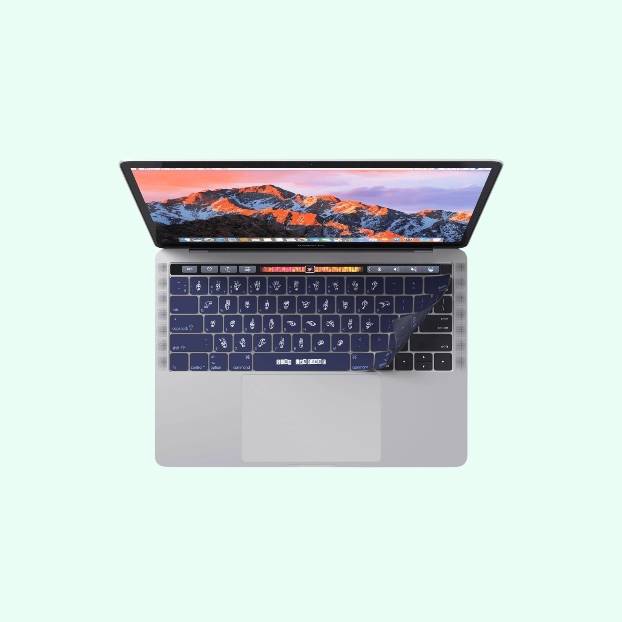 ASL Sign Language Cover Design for MacBook Pro