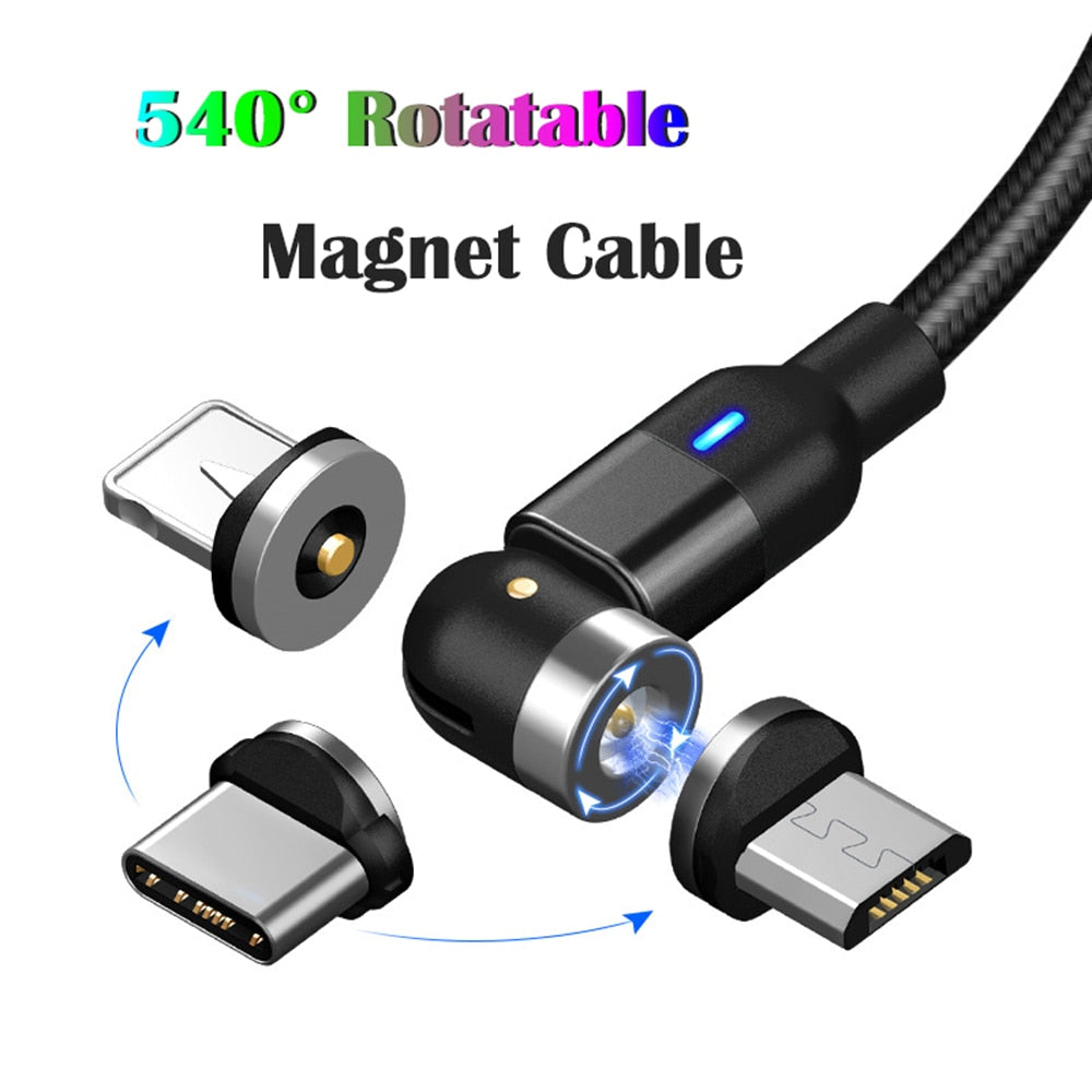 Gadgets - 540 Degree Rotatable Magnetic Charger For All Types Gaming Cord Wire