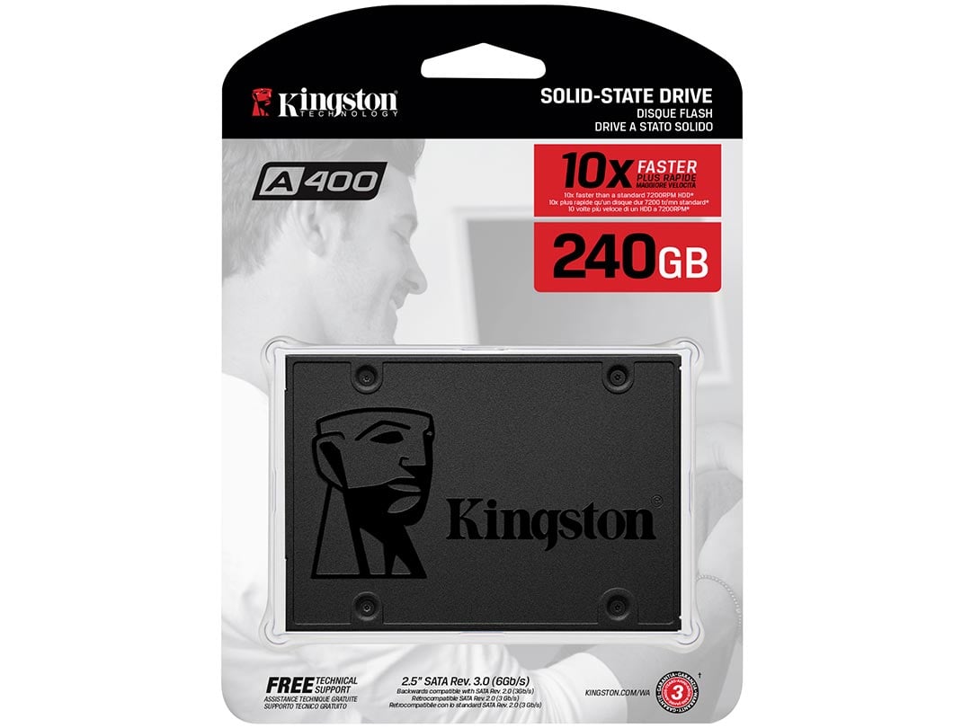 Kingston A400 Series 2.5" SATA3 SSD - 120GB to 960GB