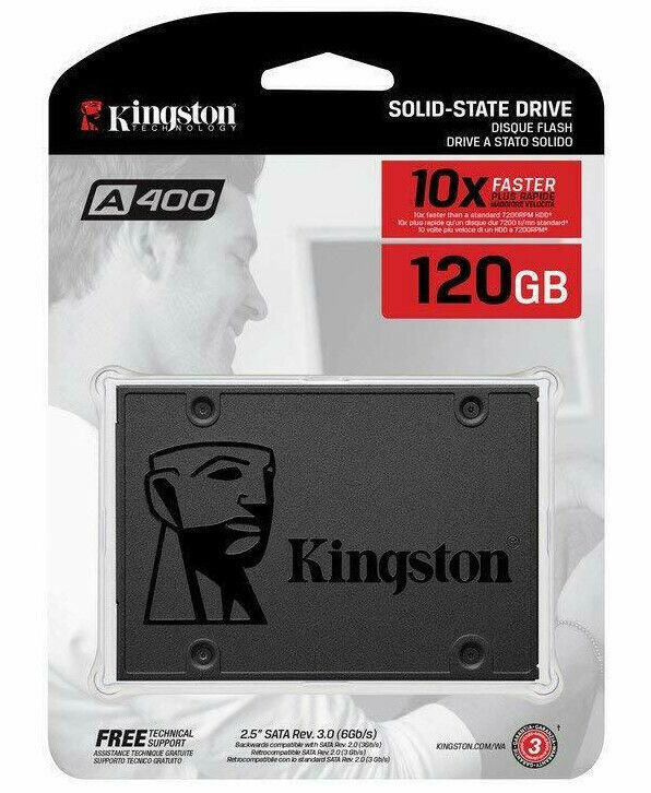Kingston A400 Series 2.5" SATA3 SSD - 120GB to 960GB