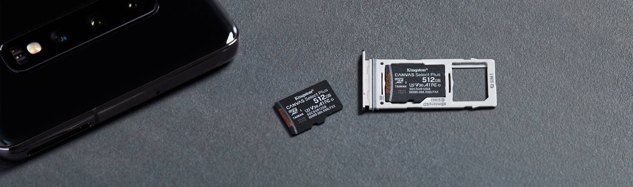 Kingston Canvas Select Plus Micro SD Card with SD Adapter, UHS-I Class 10