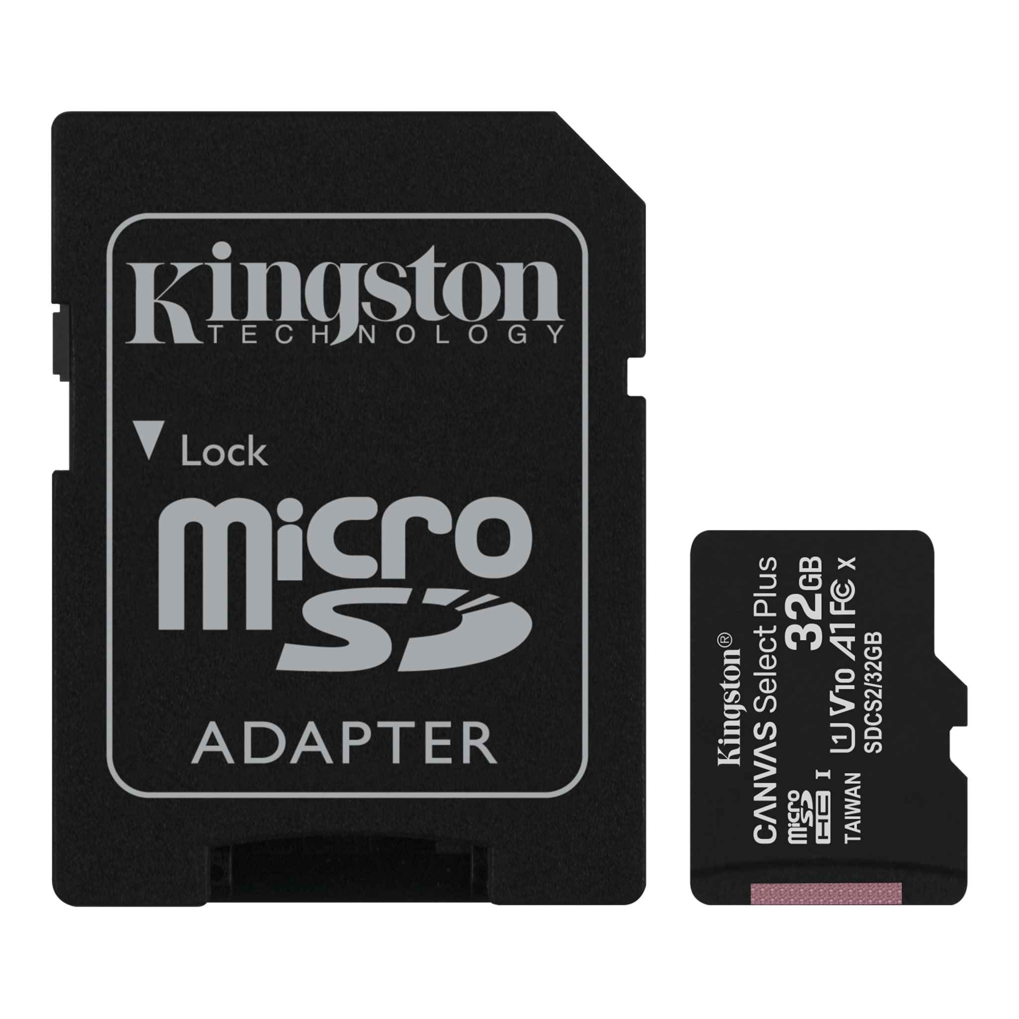 Kingston Canvas Select Plus Micro SD Card with SD Adapter, UHS-I Class 10