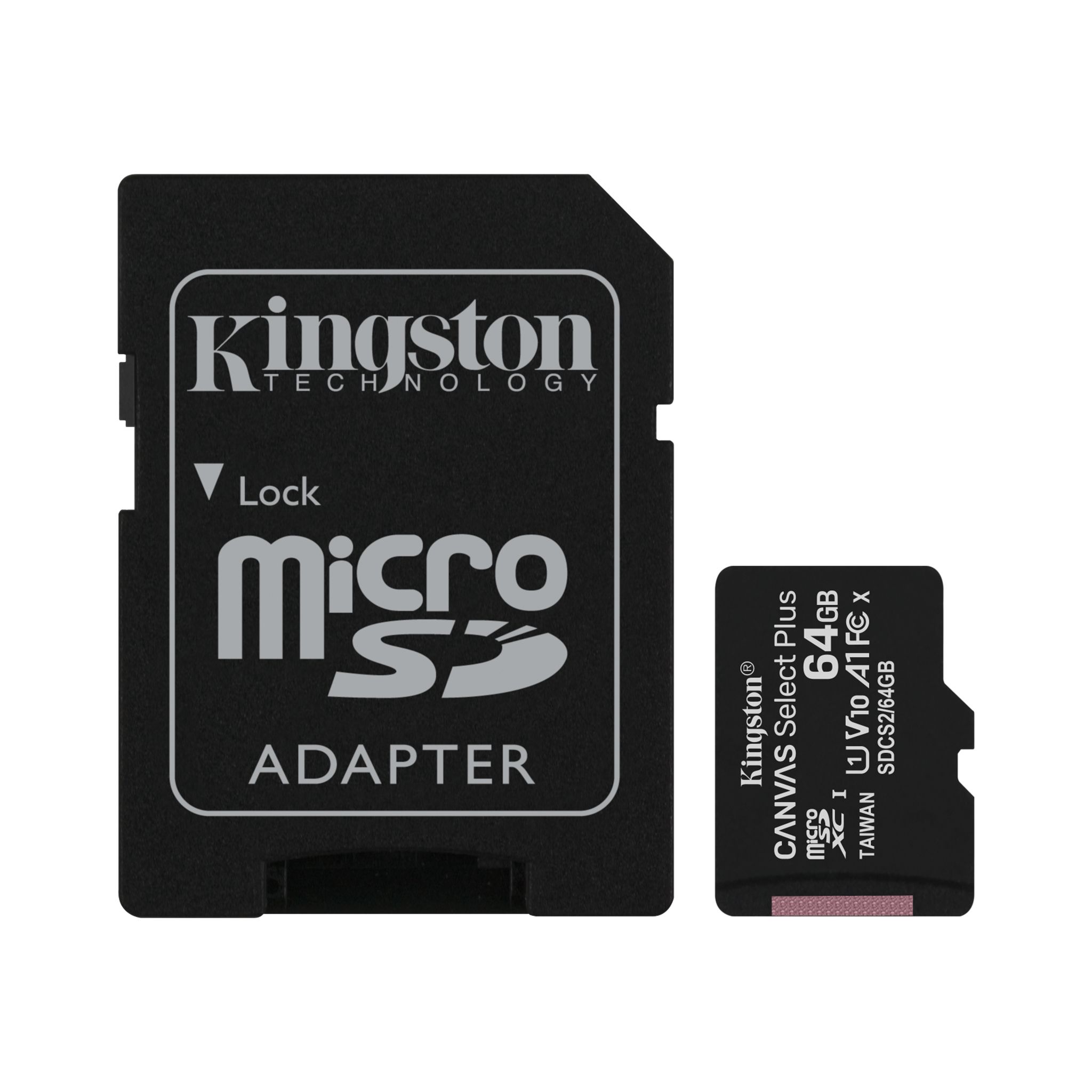 Kingston Canvas Select Plus Micro SD Card with SD Adapter, UHS-I Class 10