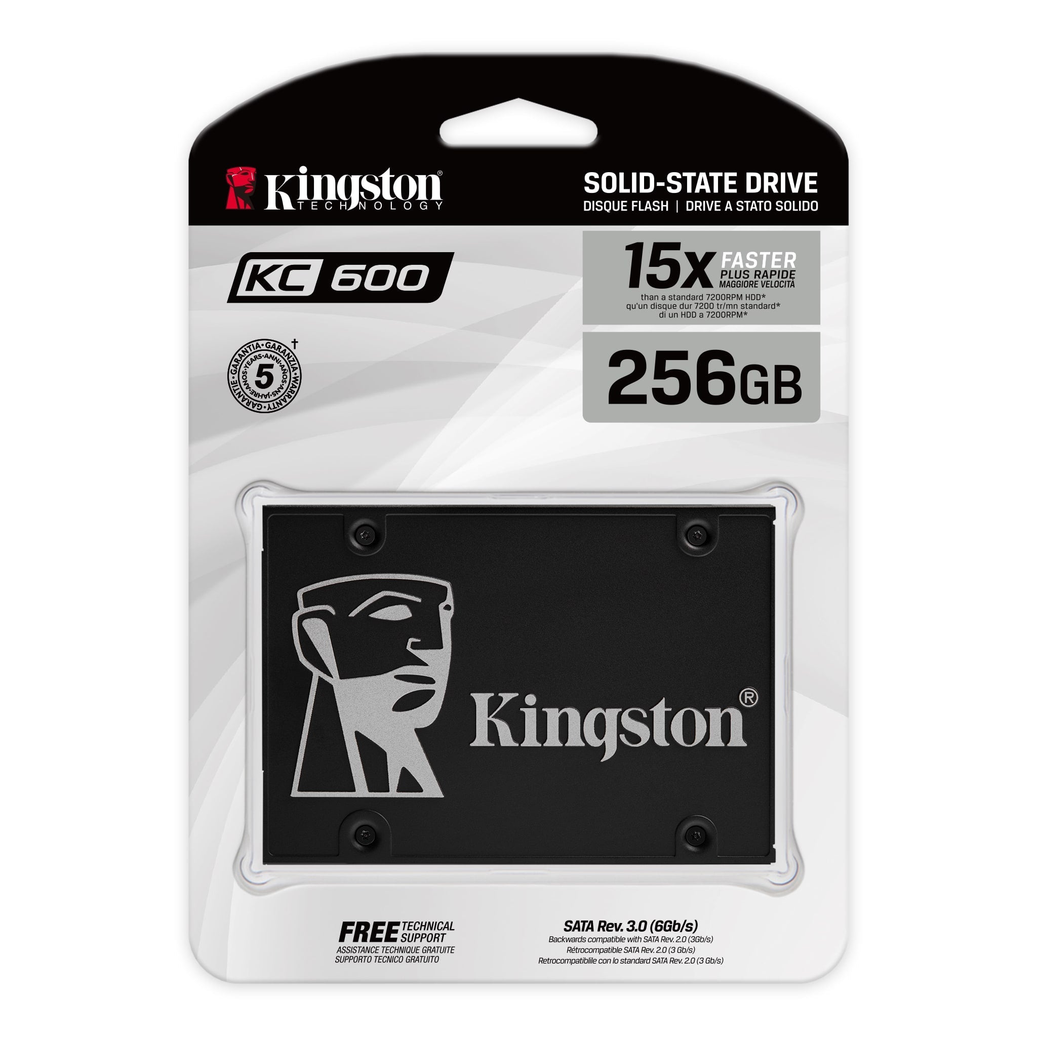 Kingston KC600 2.5" SSD with hardware-based self-encryption solution - 265GB to 1024GB