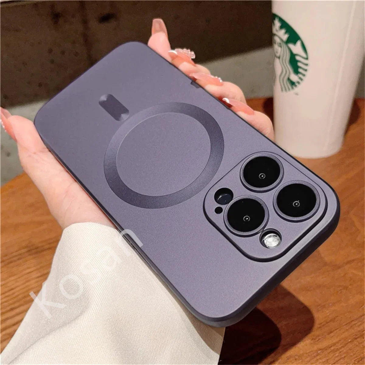 Luxury Magsafe Magnetic Phone Case Lens Protection Frosted Case Wireless Charging Case for iPhone 15 11 13 12 14 Pro Max Plus