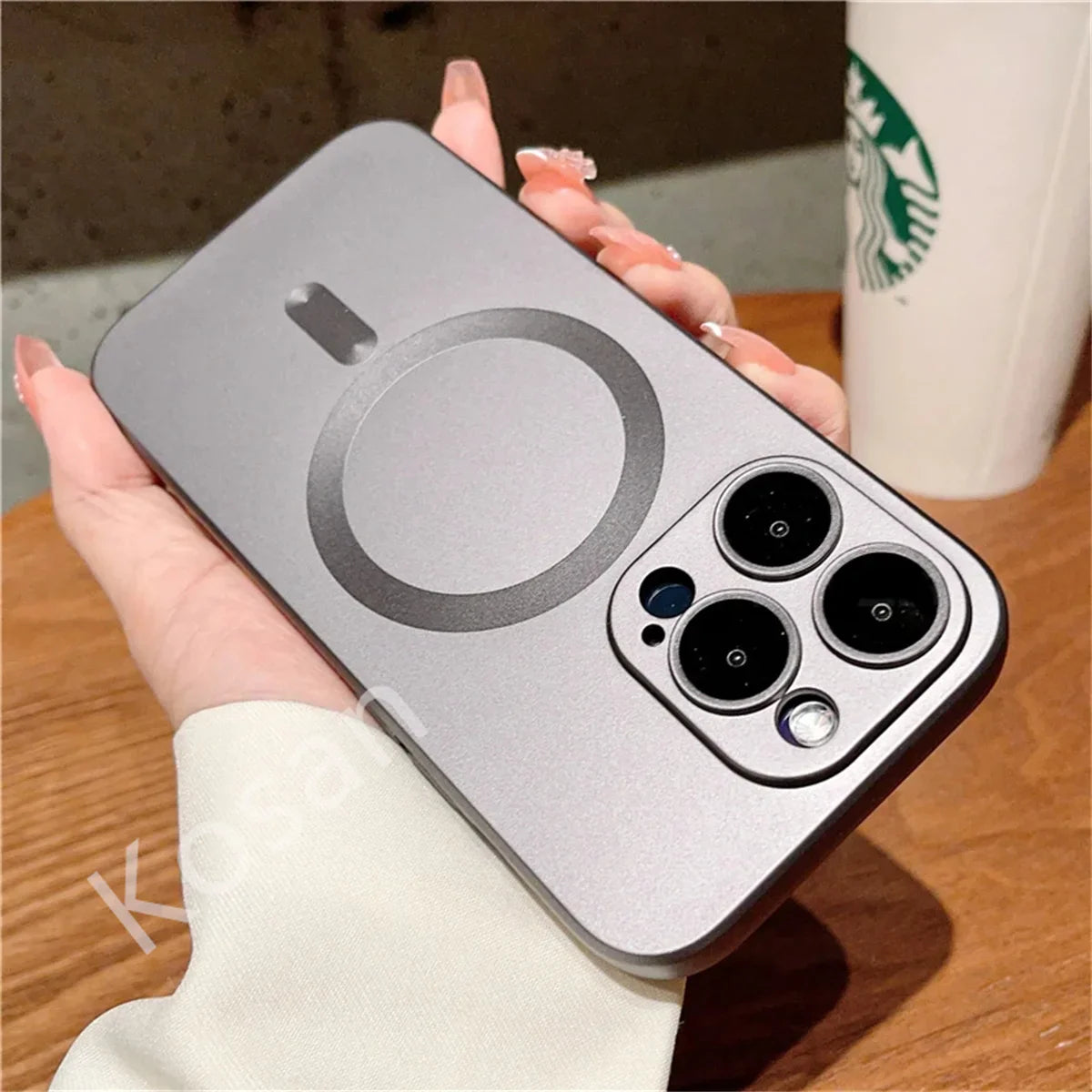 Luxury Magsafe Magnetic Phone Case Lens Protection Frosted Case Wireless Charging Case for iPhone 15 11 13 12 14 Pro Max Plus