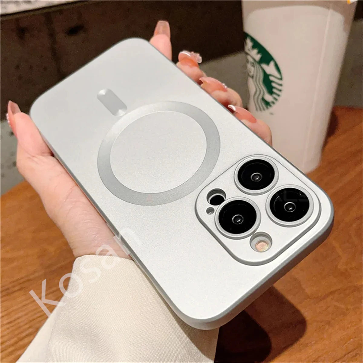 Luxury Magsafe Magnetic Phone Case Lens Protection Frosted Case Wireless Charging Case for iPhone 15 11 13 12 14 Pro Max Plus