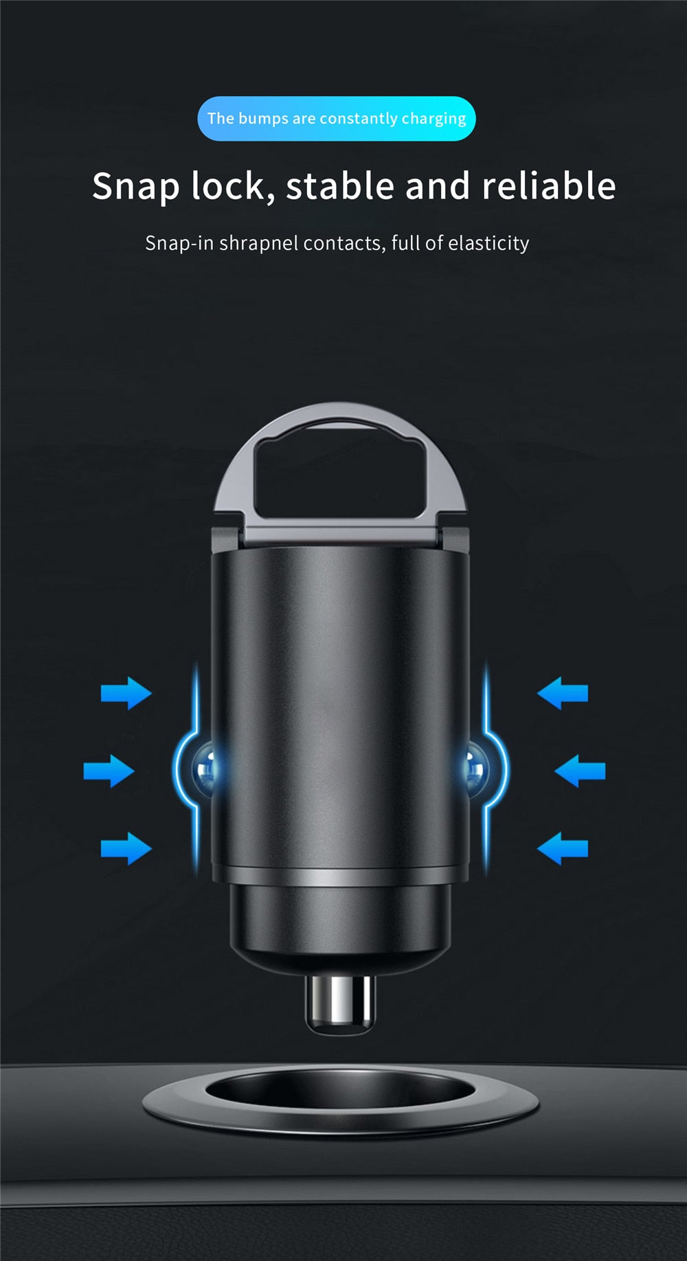 Car Charger (5A-200W) Fast Charing 2x(USB Port 12-24V) Cigarette Socket Car USB-C Charger