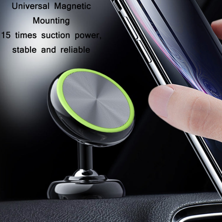 Car Aluminum Alloy Magnetic Mobile Phone Holder-Silver (Luminous)