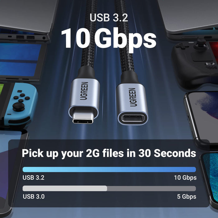 Ugreen 100W USB 3.2 Gen 2 10Gbps Thunderbolt USB-C Extension Cable