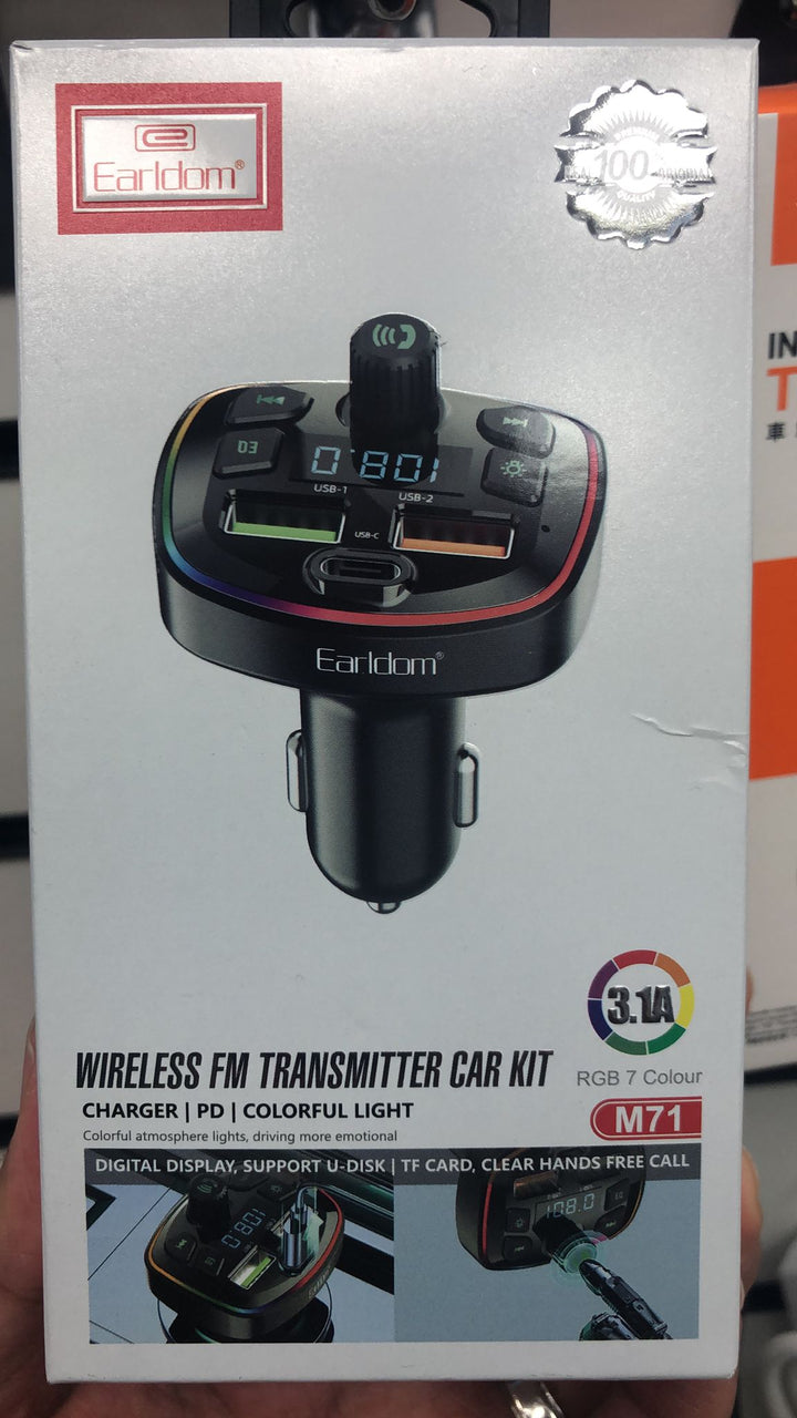Wireless FM Transmitter Car Kit  3.1A