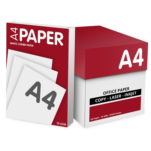 A4 Paper Ream-Wrapped 80gsm White Box 5 x 500 Sheets