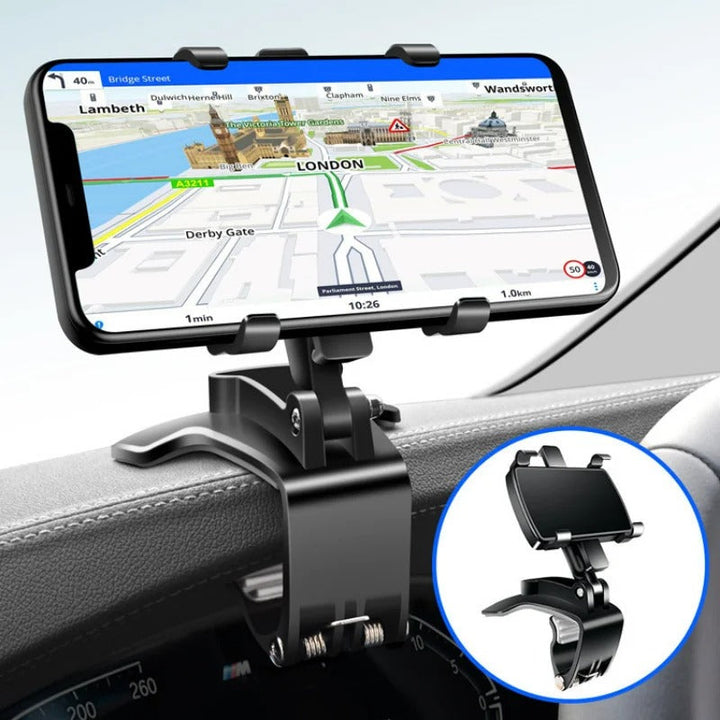 360° Universal Car phone Holder For Dashboard / Rearview Mirror / Sun Visor