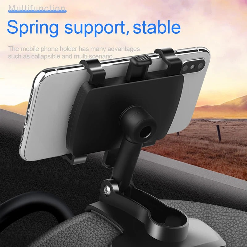 360° Universal Car phone Holder For Dashboard / Rearview Mirror / Sun Visor