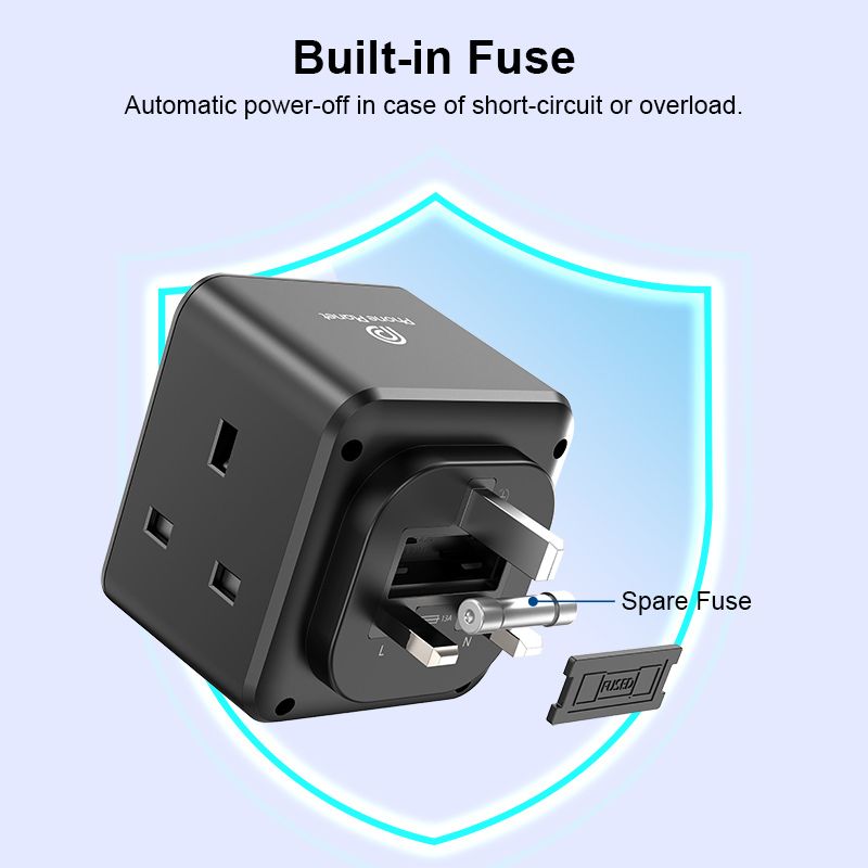 3 Port Charger 3250W 1C+2A Port Charger (PP-SC013) 6X Faster Charging