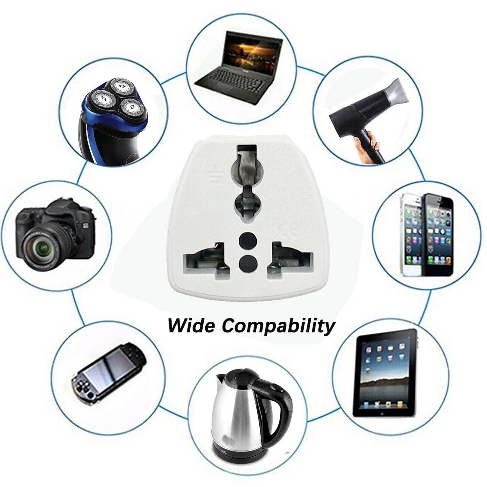 Universal Plug Adapter EU US UK AU CN To UK Type G Travel Socket Plug Converter