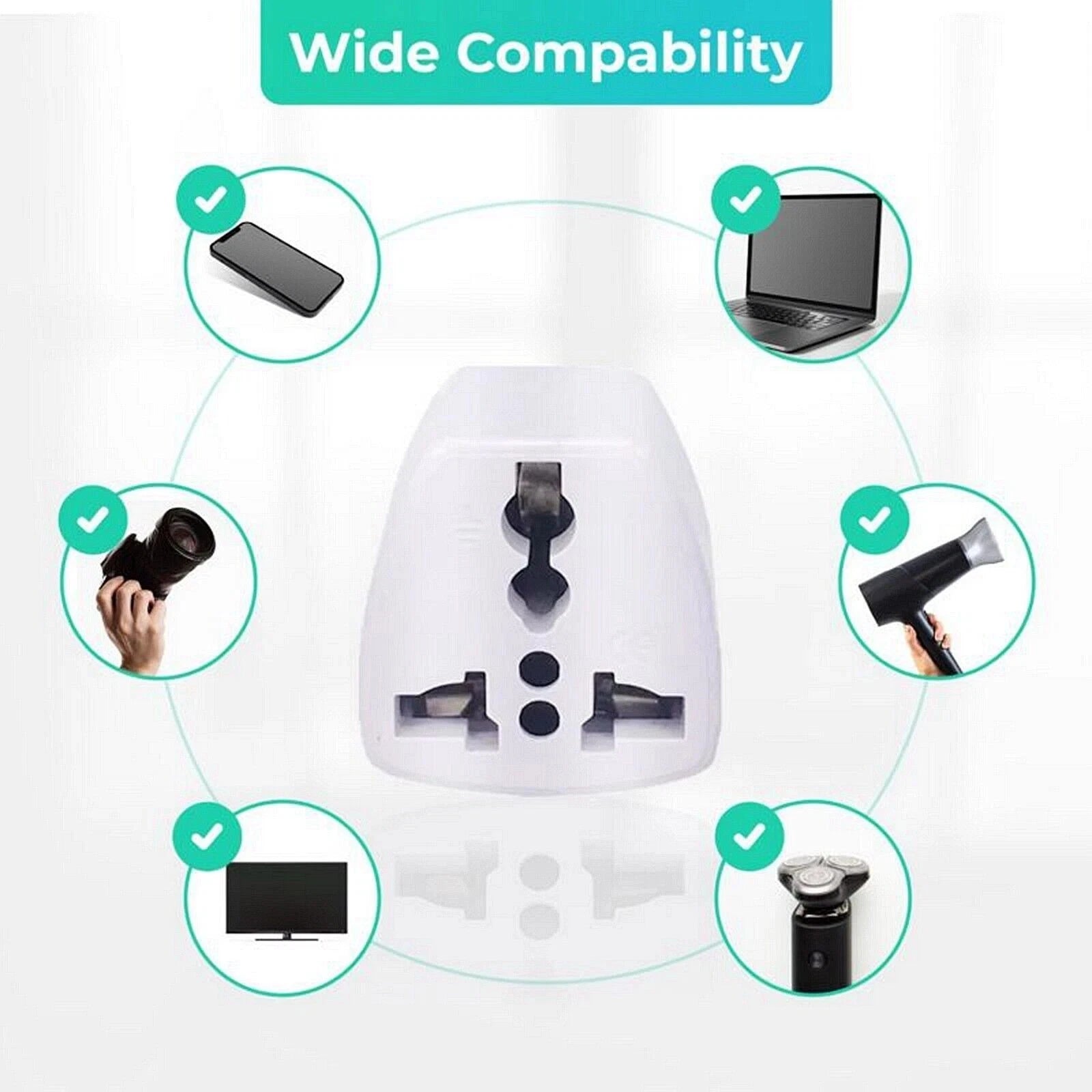 Universal Plug Adapter EU US UK AU CN To UK Type G Travel Socket Plug Converter