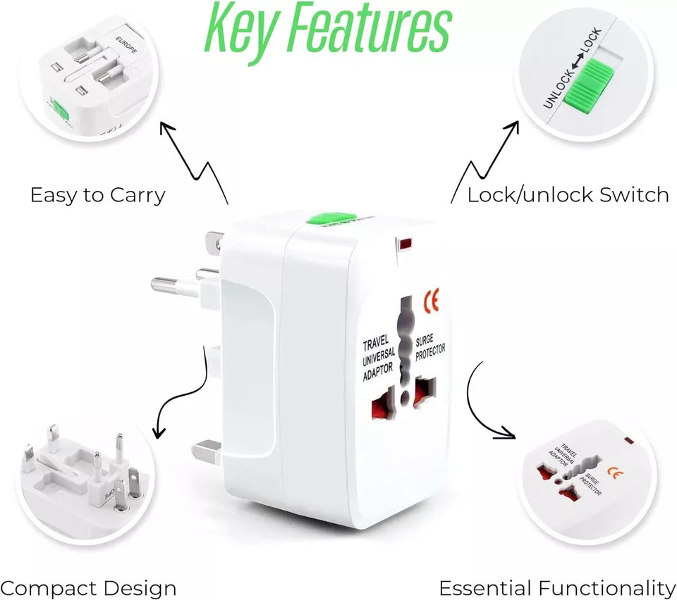 Universal Plug Adapter - Travel Extension