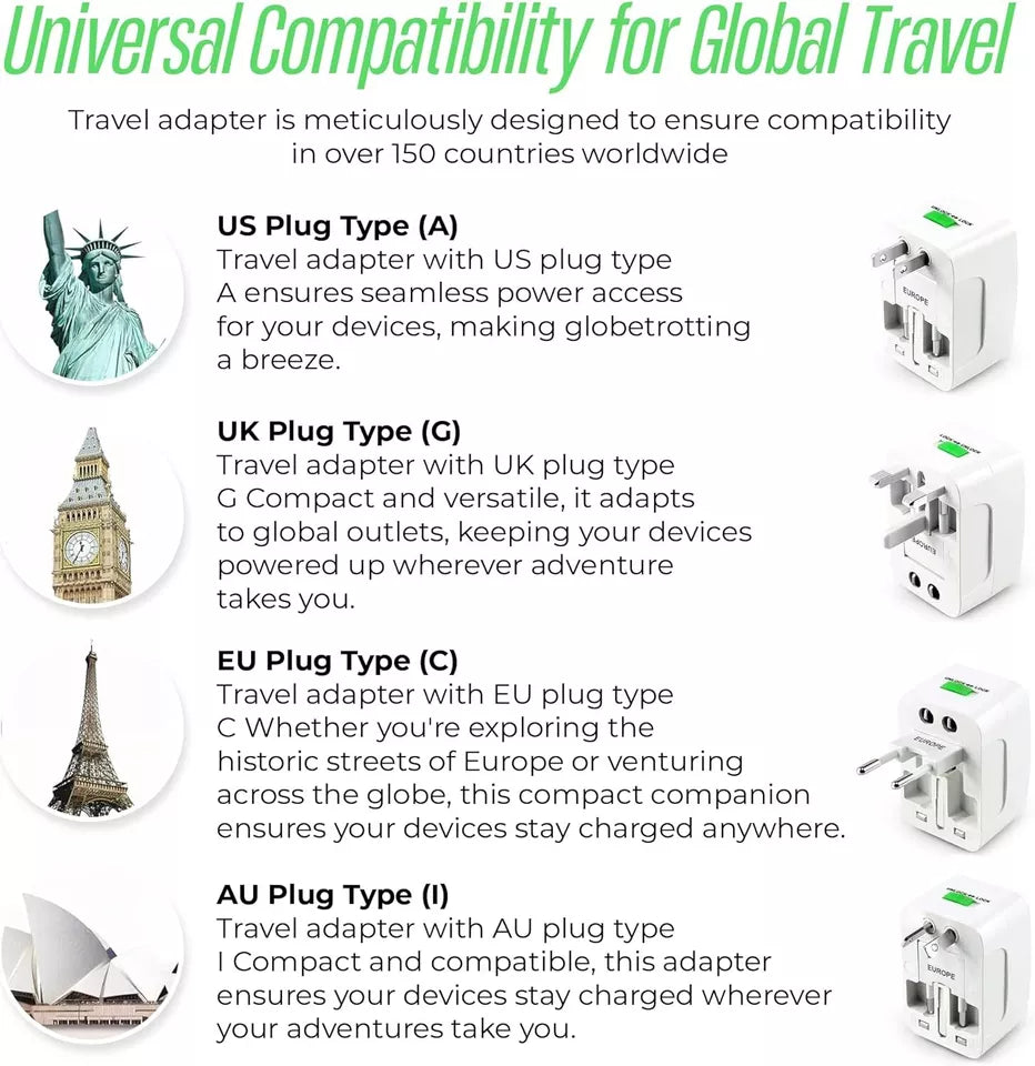 Universal Plug Adapter - Travel Extension